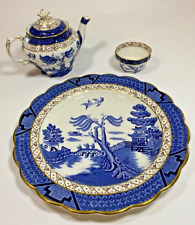 Booths ‘Real Old Willow’ 4-Piece Set w/Teapot | England | A8025 | Chipped picture
