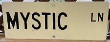 Vintage Mystic Lane Street Sign 9 x 24 Used Genuine Aluminum Fantasy Spiritual picture