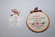 Vintage 1985 & 88 Hallmark Christmas Ornaments Star Daughter Friend picture