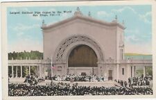 Postcard Circa 1915 -1919 San Diego California Largest Pipe Organ In The World  picture