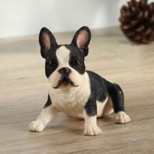 2 5/8 Inches Boston Terrier Puppy Resin Hand Painted Animal Figurine Collectible picture