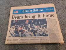 January 27 1986 Chicago Tribune Newspaper Chicago Bears Superbowl Win picture