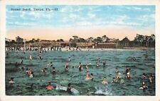 Bathers at Sunset Beach Tampa Florida FL c1920 Postcard picture