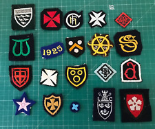 Job Lot x 20 Vintage Cloth Embroidered Badges/Patches Assorted M2188 picture