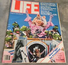 Vintage 1980 Life Magazine Muppet Miss Piggy for President 105 Pages Oversized picture