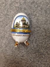 Beautiful Collectible Vintage Trinket Box Egg Porcelain Souvenir St. Petersburg picture