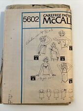 McCalls One Shoulder Top Tube Top with Bow Roller Disco Size 14-16 Uncut READ** picture