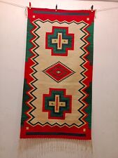 Vintage Beautiful Hand Woven Mexican Zapotec Wool Weaving 4'9