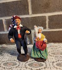 Two Santons Florence From Ptovence By Claude Carbonel Man And Woman Figurines... picture
