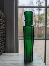 Antique Emerald Green Capers Bottle , 8