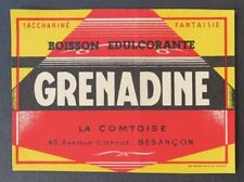 Antique Label SODA LA COMTOISE Grenadine Besançon Old French Label picture