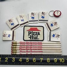 VINTAGE c 1970s & 80s PIZZA HUT Patch & 6 Pencils & 7 Pencils & 1 Keychain M011 picture