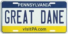 Great Dane State Dog of Pennsylvania Aluminum PA License Plate  picture