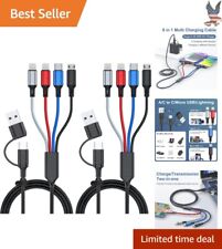 Premium Multi Charging Cable 6 in 1 Pack - 2Pack, 6FT - USB A/C - Braided picture