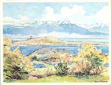 Olympic Mountains Vancouver Island BC Edward Goodall Painting POSTCARD B67 picture