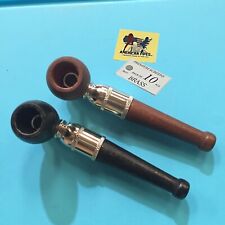 Americanpipes™️ set of 2 PCS metal wooden Tobacco Smoking Pipe with screens picture