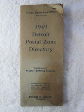 Vintage 1949 Detroit Postal Zone Directory picture