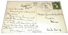 1911 ROCK ISLAND CRI&P KANSAS CITY & TUCUMCARI TRAIN #2 RPO HANDLED POST CARD picture