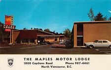 Vancouver Canada Maples Motor Lodge Motel 1950s Capilano Road Vtg Postcard Z7 picture