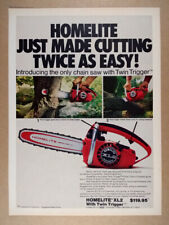 1972 Homelite XL2 Twin Trigger Chain Saw vintage print Ad picture