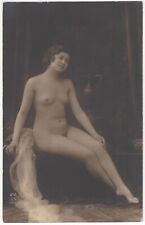 Original 1910 French NUDE Postcard Photograph - AN Publisher, Satin Finish picture