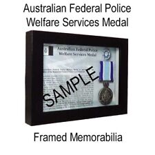 Australian Federal Police Welfare Services Medal - Framed Memorabilia picture