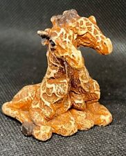 Vintage Giraffe Couple Stone Critters Littles African Safari Figurine picture