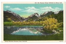 Rocky Mountain National Park Colorado c1950's Mummy Mountain Range, Sheep Lake picture