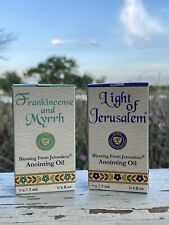Frankincense and Myrrh Blessing from Jerusalem Anointing Oil Set of 2 BRAND NEW picture
