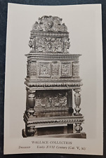 vtg art postcard Wallace Collection XVII Century Dressoir v old unposted England picture