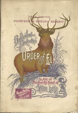 Souvenir Programme Benevolent Protective Order of Elks, Boston Lodge, 1891 picture