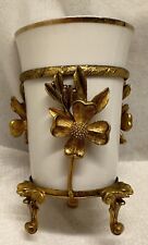 Vintage Matson Rose Style Gold Gilt Ormula Ornate Cup & Holder picture