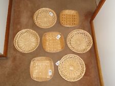 7 New Pier 1 Wicker Baskets Shallow Wall Decor Boho Hanging Farmhouse picture