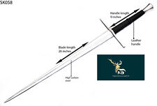 Custom Handmade  Survival Carbon Steel forge Viking Battle Roman Sword picture