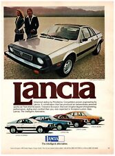 1977 Lancia Print Ad, Pininfarina Styling Scorpion HPE Coupe Sedan 70's Couple picture