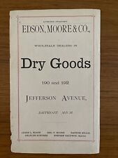 Antique Ad (1879) EDSON, MOORE & CO. DRY GOODS 190 Jefferson Avenue DETROIT, MI picture