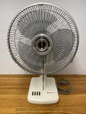 Vtg SANYO EF-12SP 3-Speed OSCILLATING ELEC. FAN Tested Exc. Cond.  Gray Blades picture