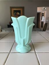 Rare 1930's Vintage BAUER Pottery Cal-Art Ware Vase Matte Green 8 1/2