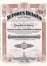 Autobus Belges Societe Anonyme - Stock Certificate - Foreign Stocks picture