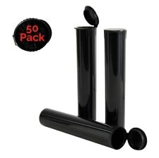 W Gallery 50 Black 98mm Pop Top Tubes - Airtight Smell Proof Containers picture