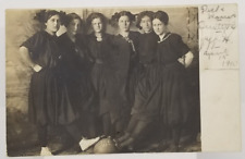 Real Photo Antique Women Athletes Sports Team Names Included c1910 Postcard picture