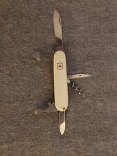Rare Vintage White Victorinox 6 Tool Pocket Knife Officier Suisse picture