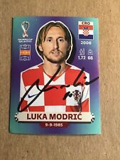 Luka Modric, Croatia 🇭🇷 Panini FIFA World Cup 2022 hand signed picture