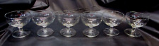 6 Vintage Clear Glass 3-1/2
