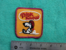 Vintage Rare Snoopy Think Snow Hat Patch picture