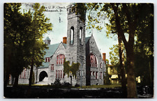 Original Vintage Antique Postcard First United Presbyterian Church Monmouth, IL picture