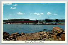 Vintage Postcard MN Two Harbors Iron Ore Shipping Port Chrome picture