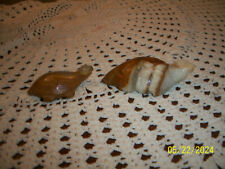 Pair Vintage Alabester Marble Miniature Turtles picture