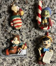 Vintage Lot of 4 Disney Christmas Magic Tree Groiler  Ornaments. picture