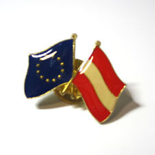 NEW EU Austria Cross Friendship Country Flag Lapel Pin Patriotic Badge Brooches picture